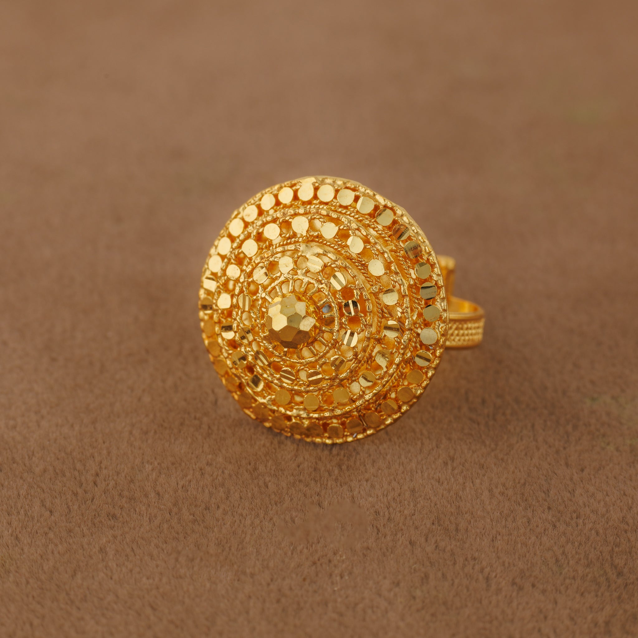حلقة شكل الدائرة (D1) - Silver 925 و Gold Plated