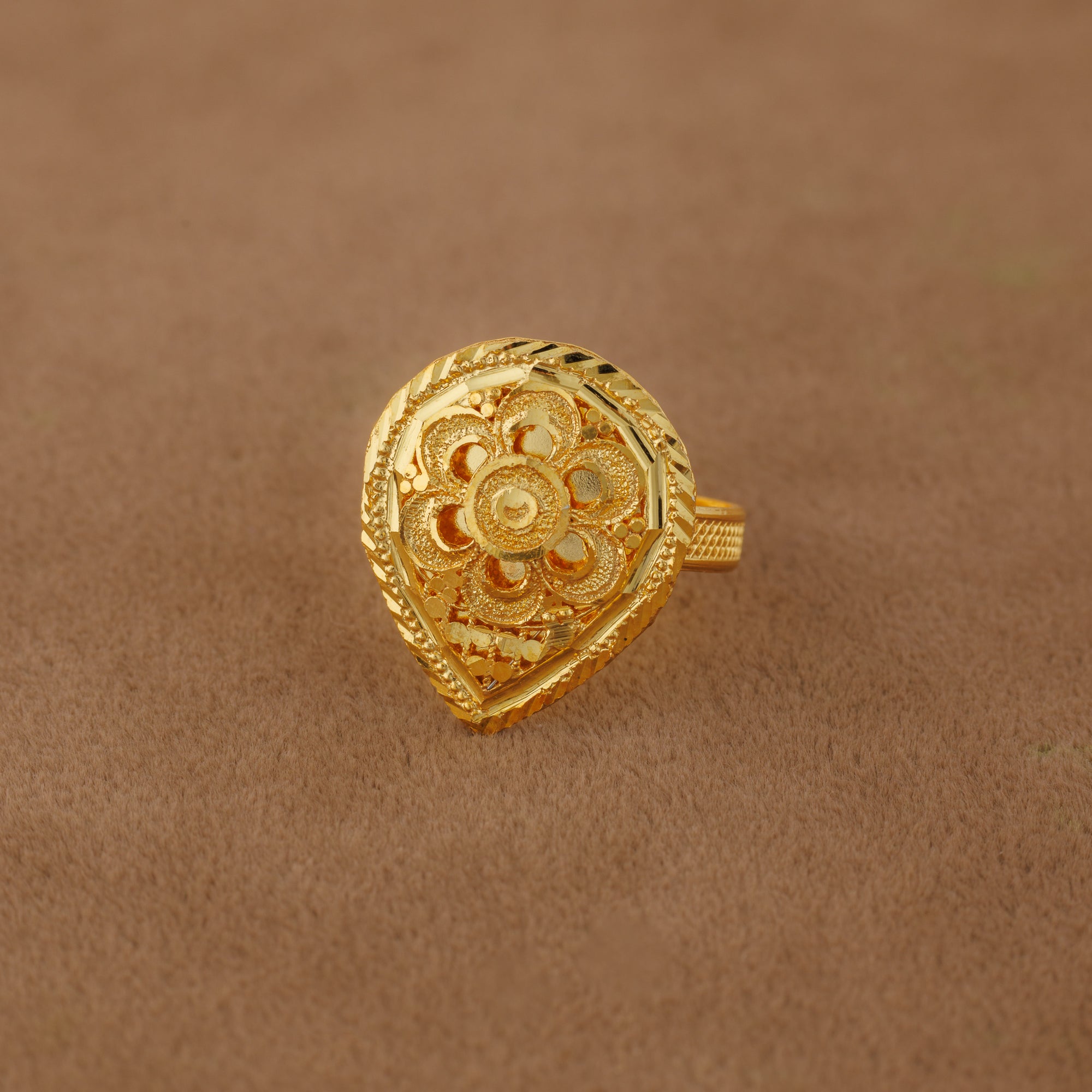 Traditional Ring (152) - Silver 925 & Gold Plated