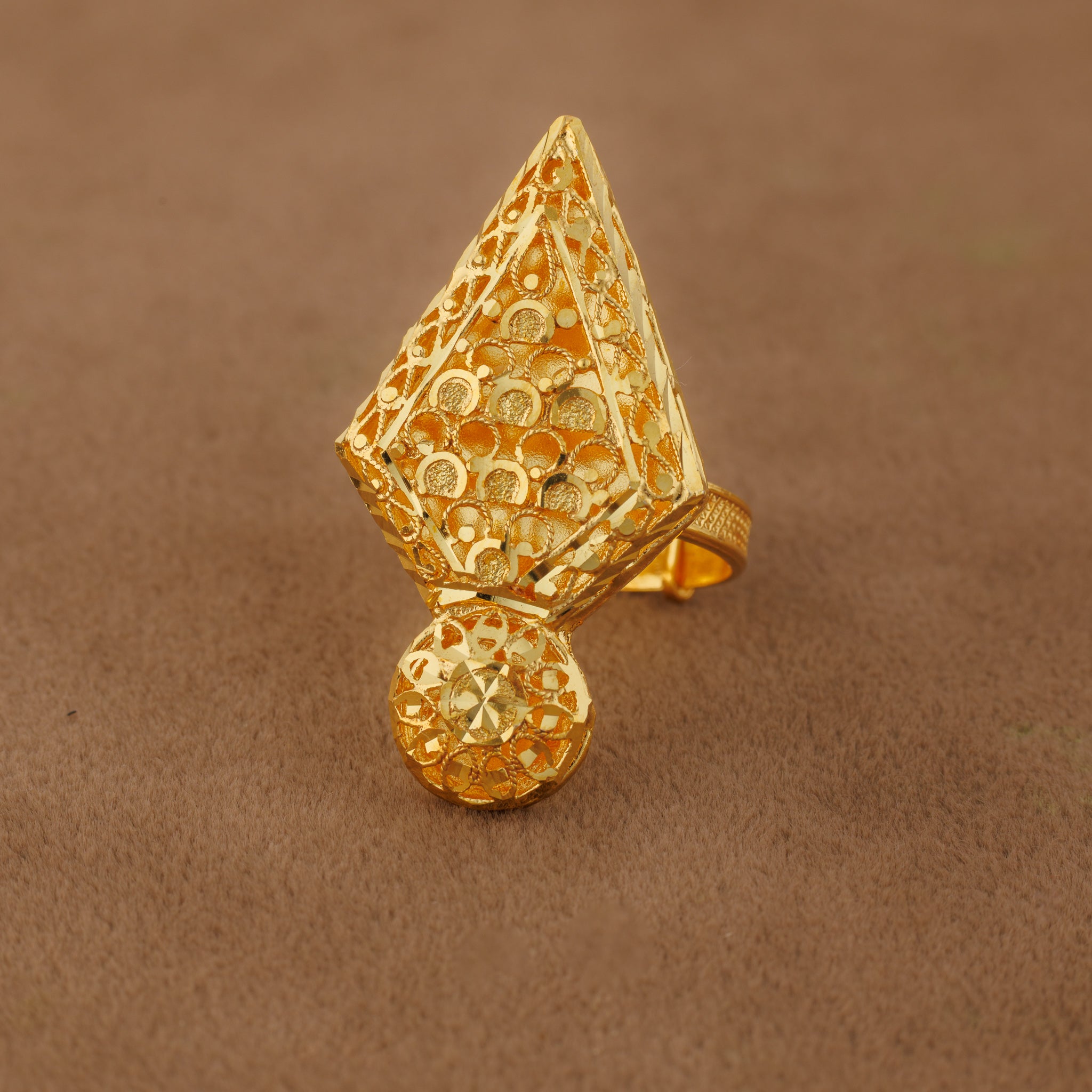 Traditional Ring (134) - Silver 925 & Gold Plated