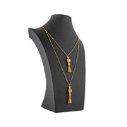2 Line RP Beads Mala (D11) - 925 Silver & 24K Gold Plated