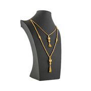 2 Line RP Beads Mala (D7) - 925 Silver & 24K Gold Plated