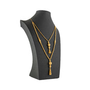2 Line RP Beads Mala (D5) - 925 Silver & 24K Gold Plated