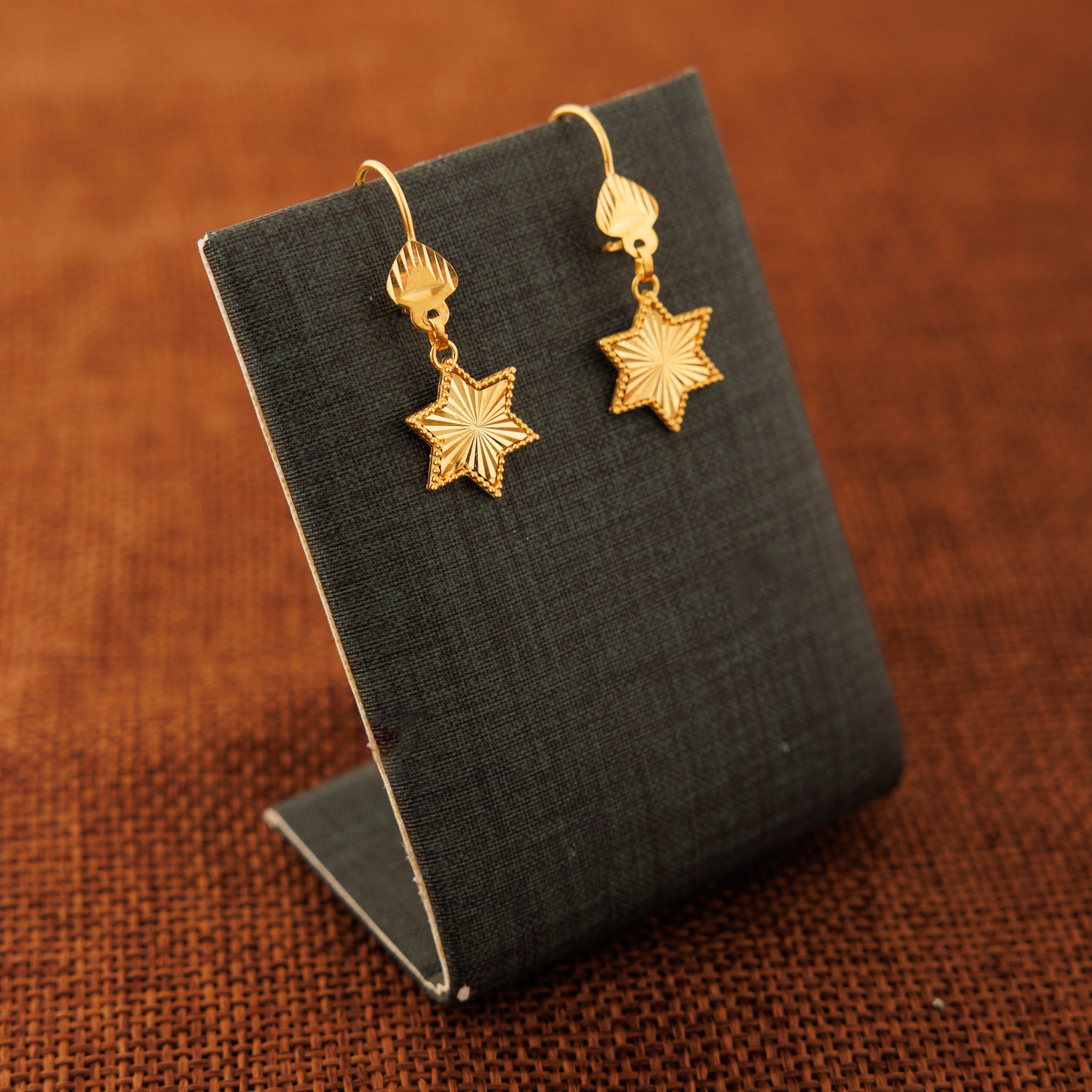 Star Shape Earrings (V1) - Silver 925 & Gold Plated