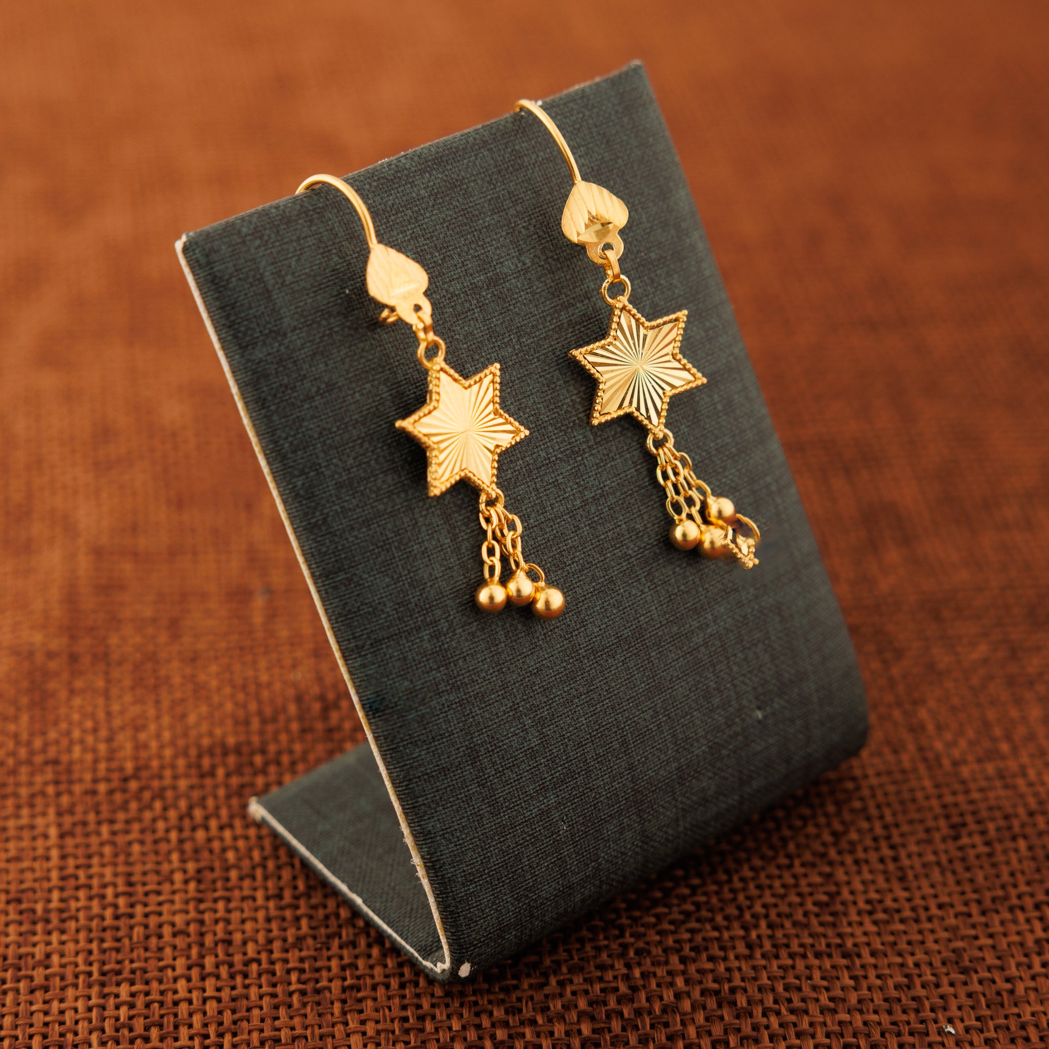 Star Shape Earrings (V1) - Silver 925 & Gold Plated