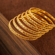 Adult's Bangles (D70-NF) - Silver 925 & Gold Plated