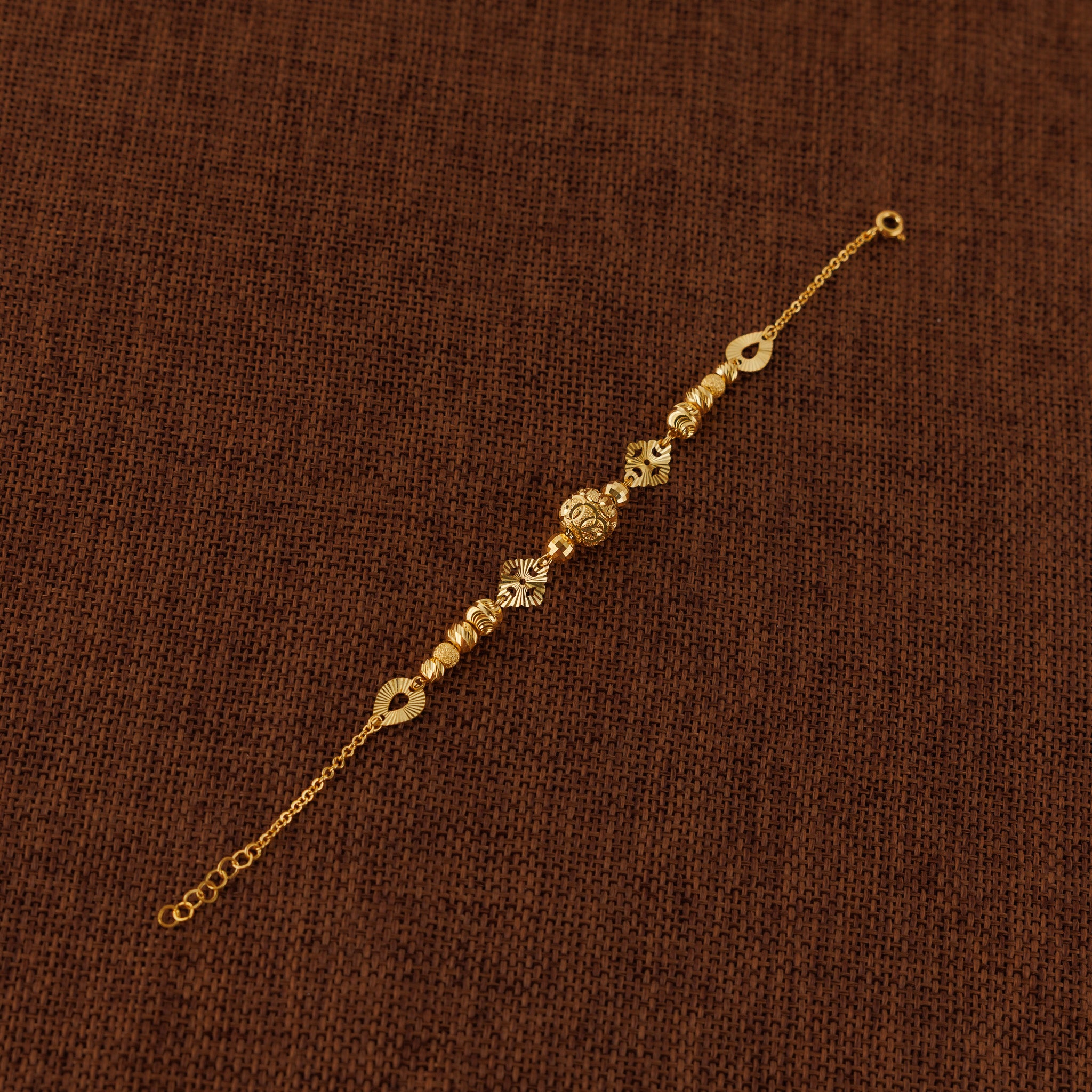 سوار خرز وكرات RP (D94) - فضة 925 مطلية بالذهب