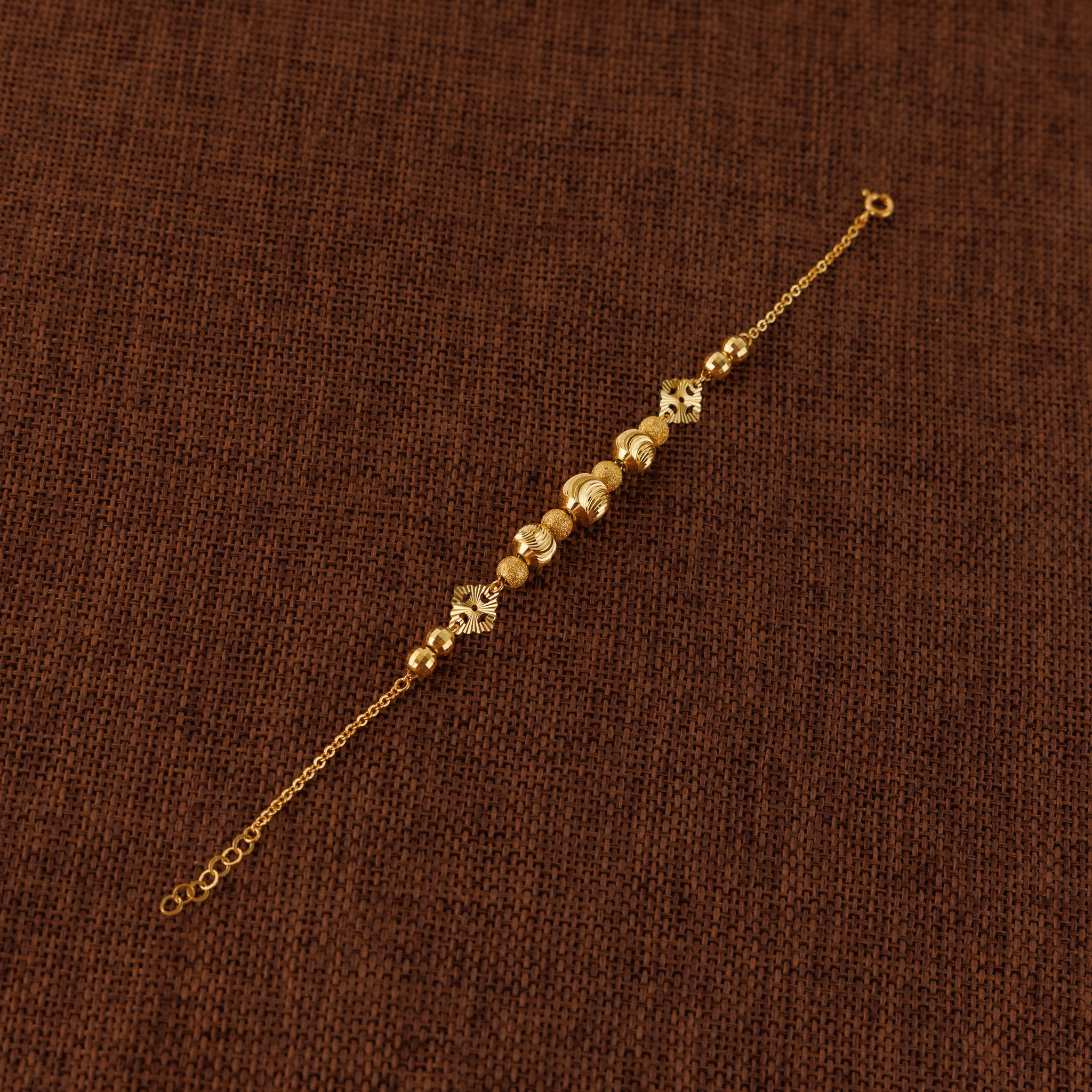 سوار خرز وكرات RP (D101) - فضة 925 مطلية بالذهب
