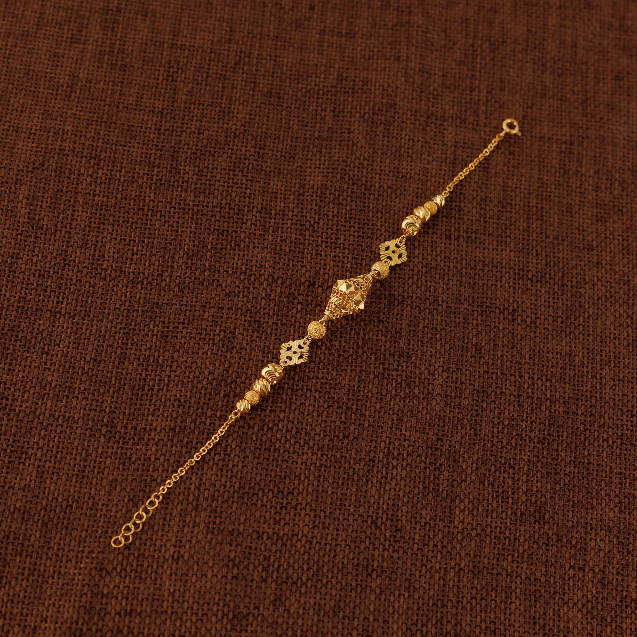 سوار خرز وكُرات RP (D97) - فضة 925 ومطلي بالذهب