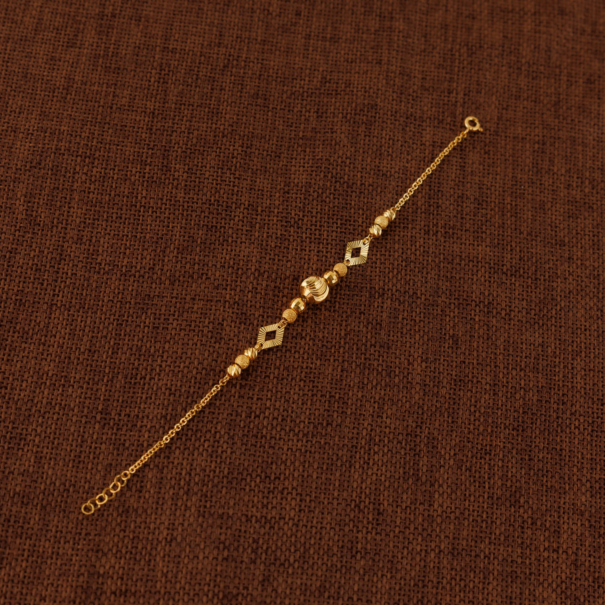 سوار خرز وكُرات RP (D95) - فضة 925 ومطلي بالذهب