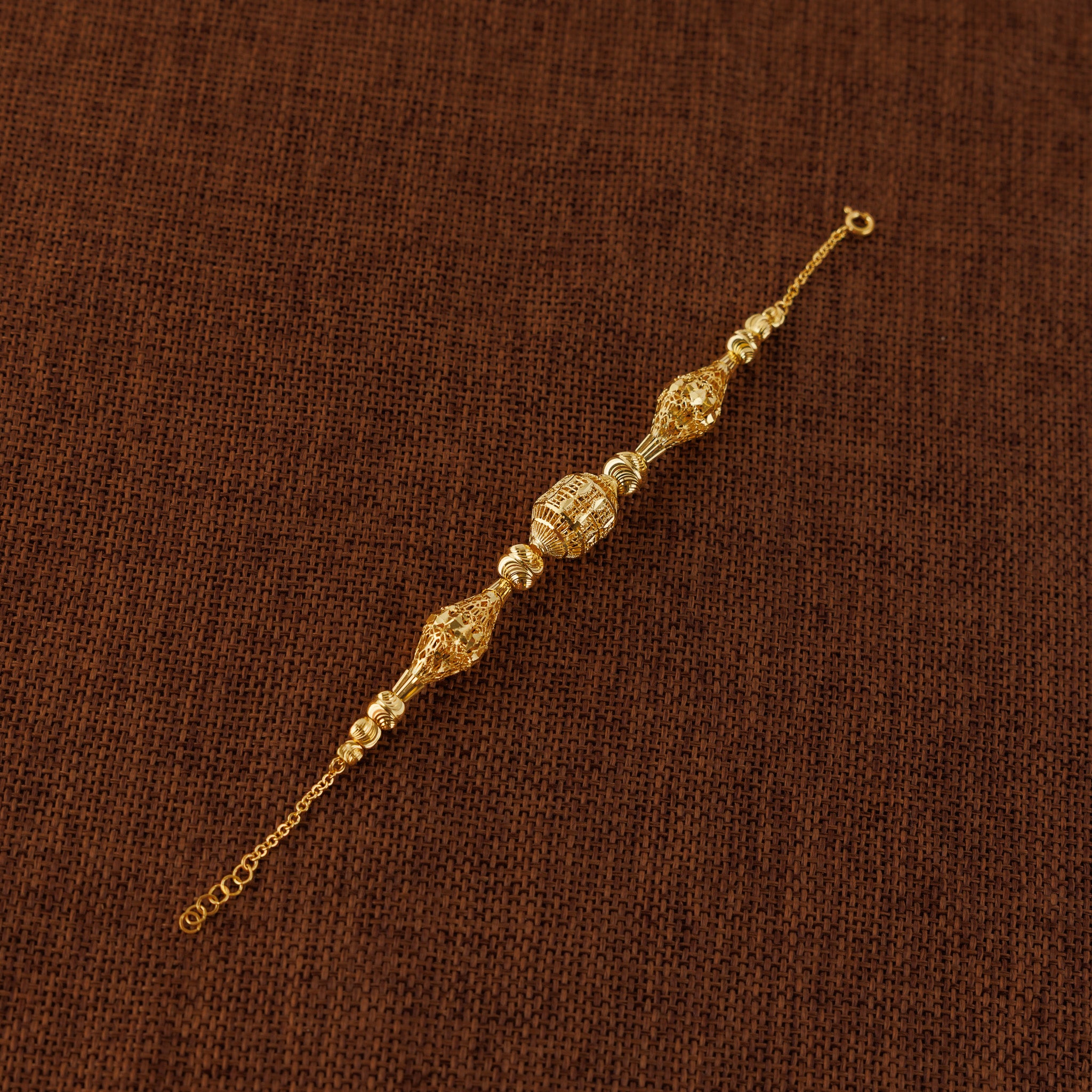 سوار خرز وكرات RP (D70) - فضة عيار 925 ومطلي بالذهب