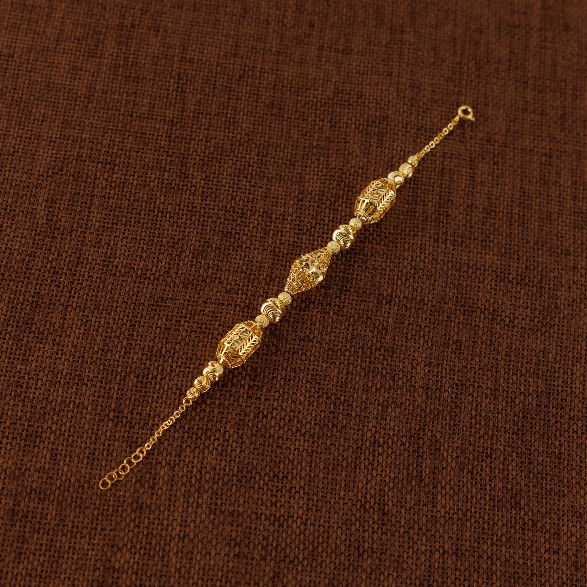 سوار خرز وكرات RP (D70) - فضة عيار 925 ومطلي بالذهب