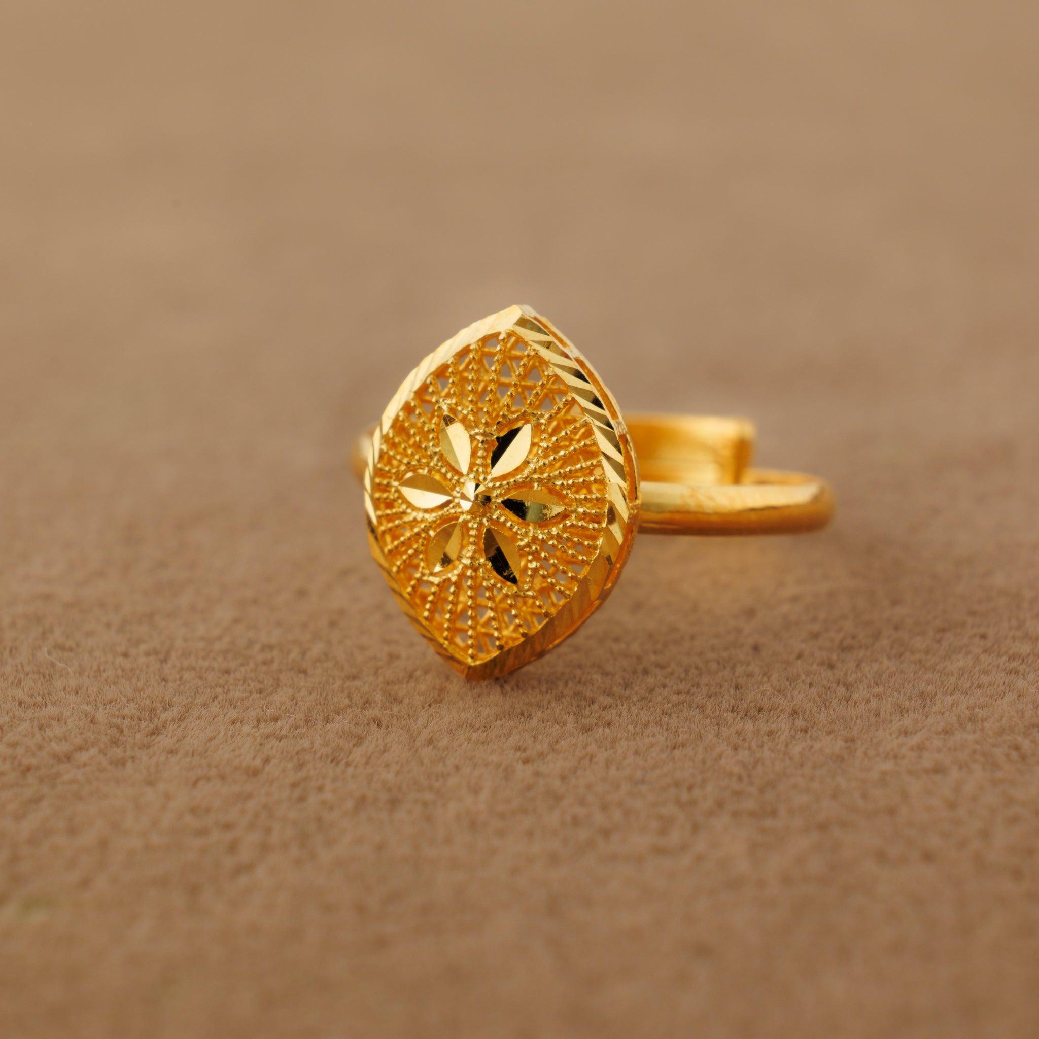 RP Shawahid Ring (D6) - Silver 925 و Gold Plated