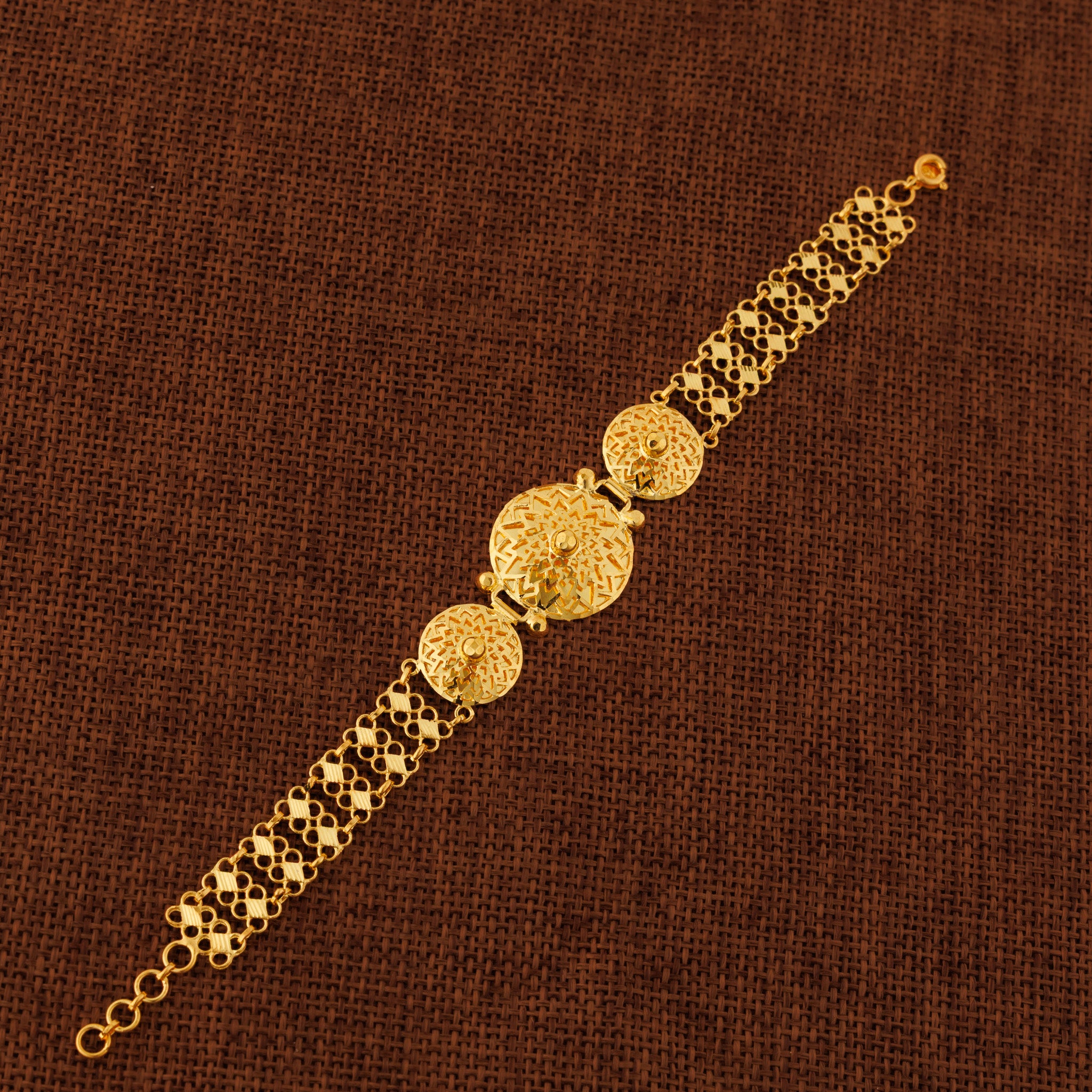 سوار تقليدي (D10) - فضة 925 & مطلي بالذهب