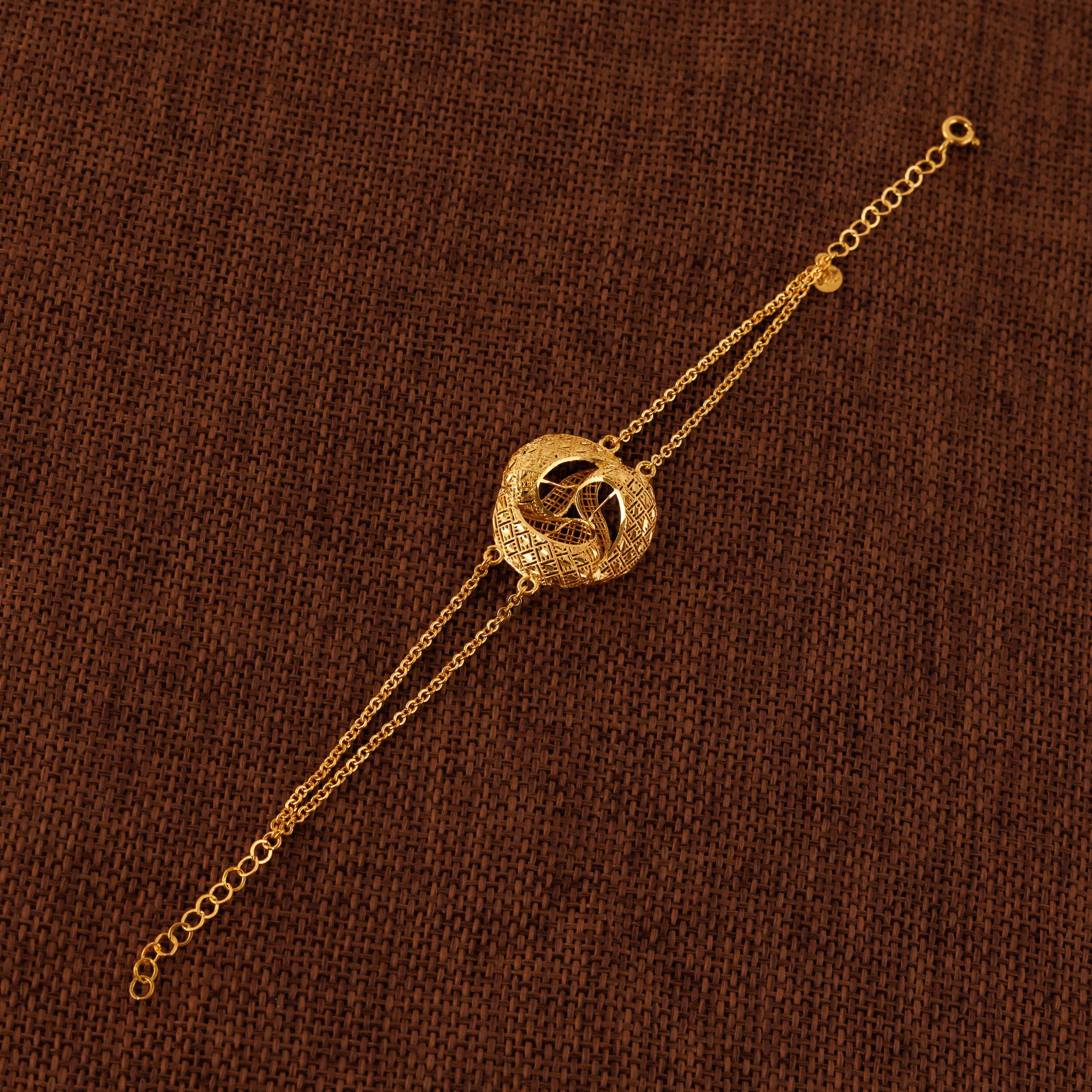 RP Beads & Ball Bracelet (D6) - Silver 925 & Gold Plated