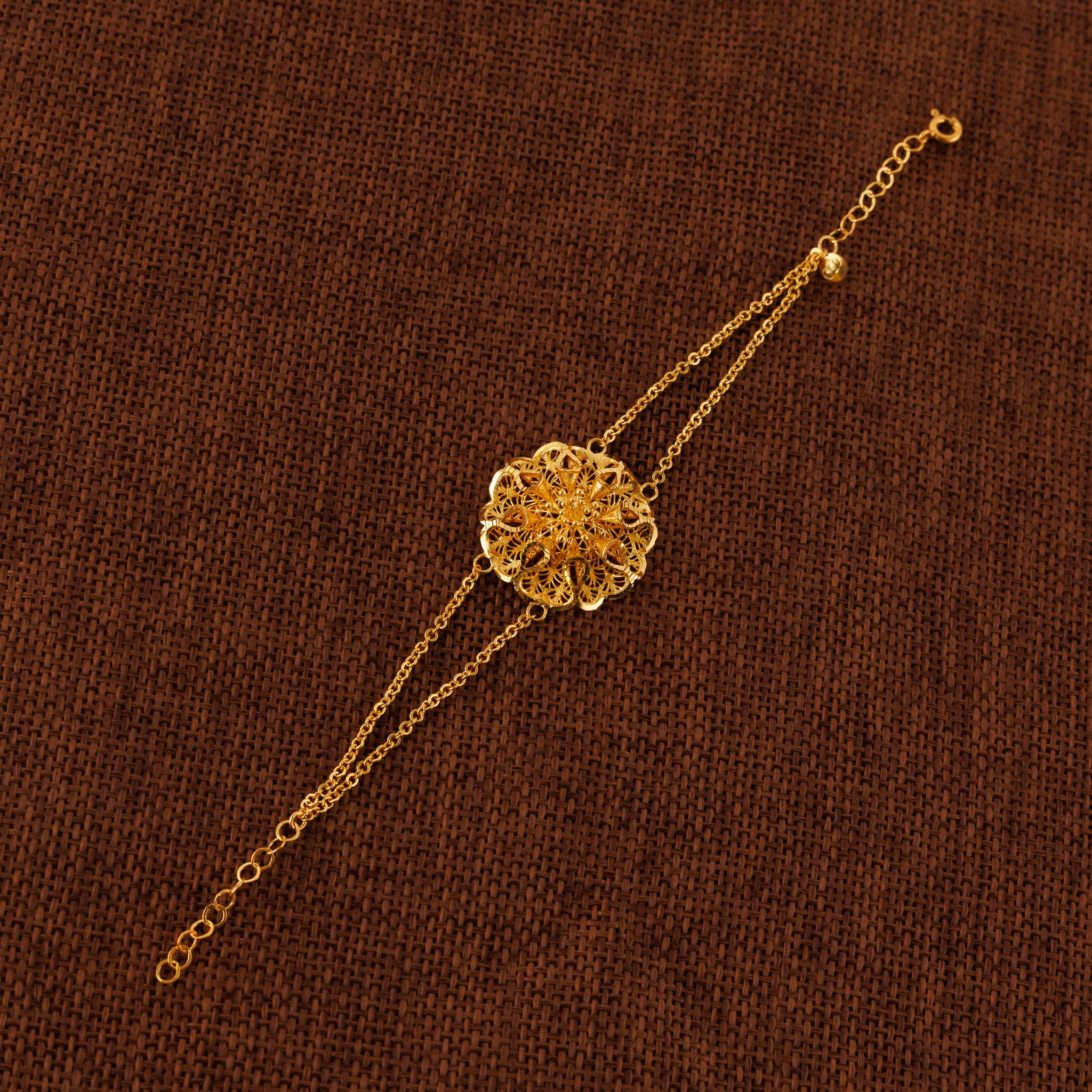 RP Beads & Ball Bracelet (D6) - Silver 925 & Gold Plated