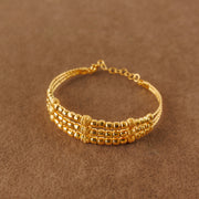 RP Beads & Ball Bracelet (D6) - Silver 925 & Gold Plated