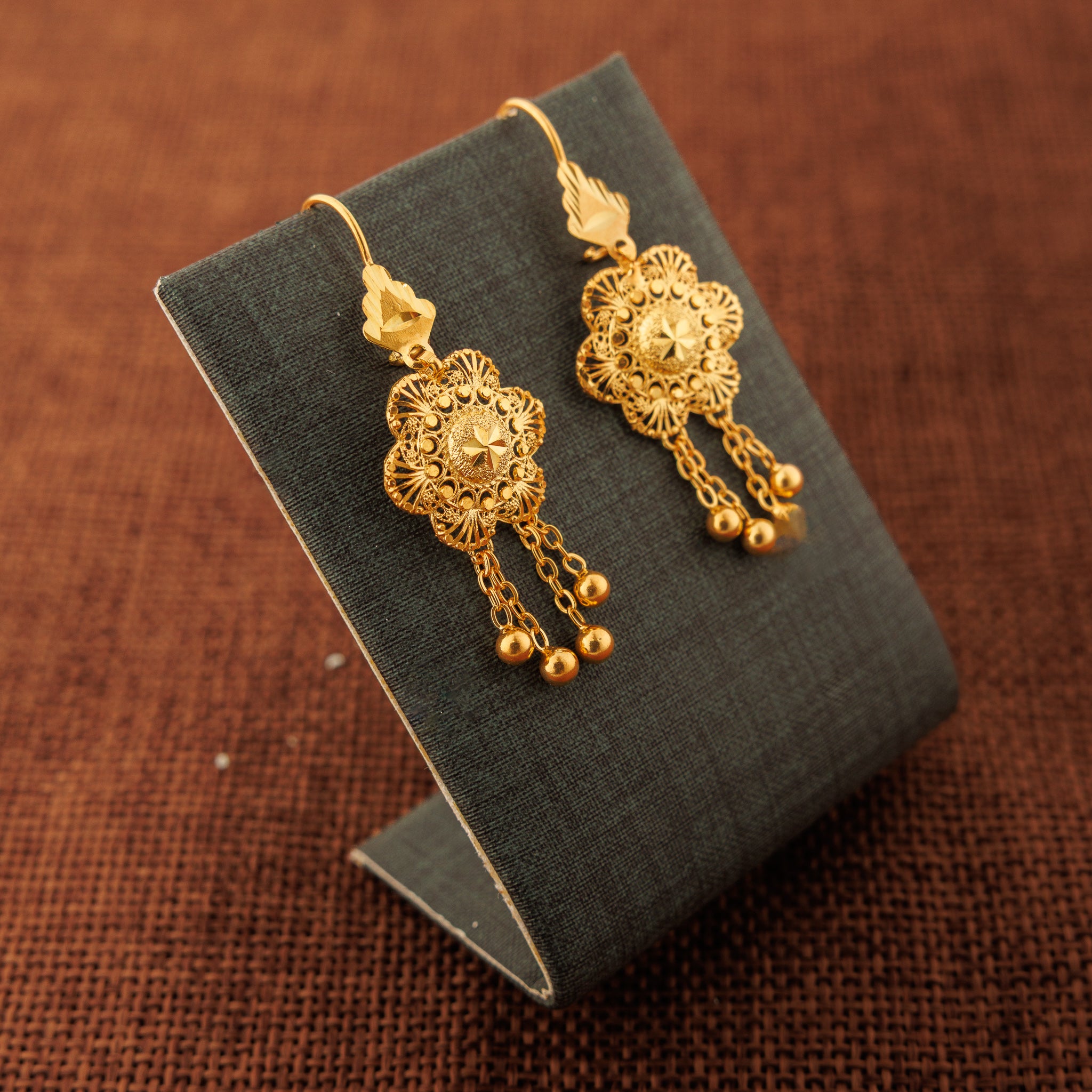 RP Earrings (D8) - 925 Silver & 24K Gold Plated