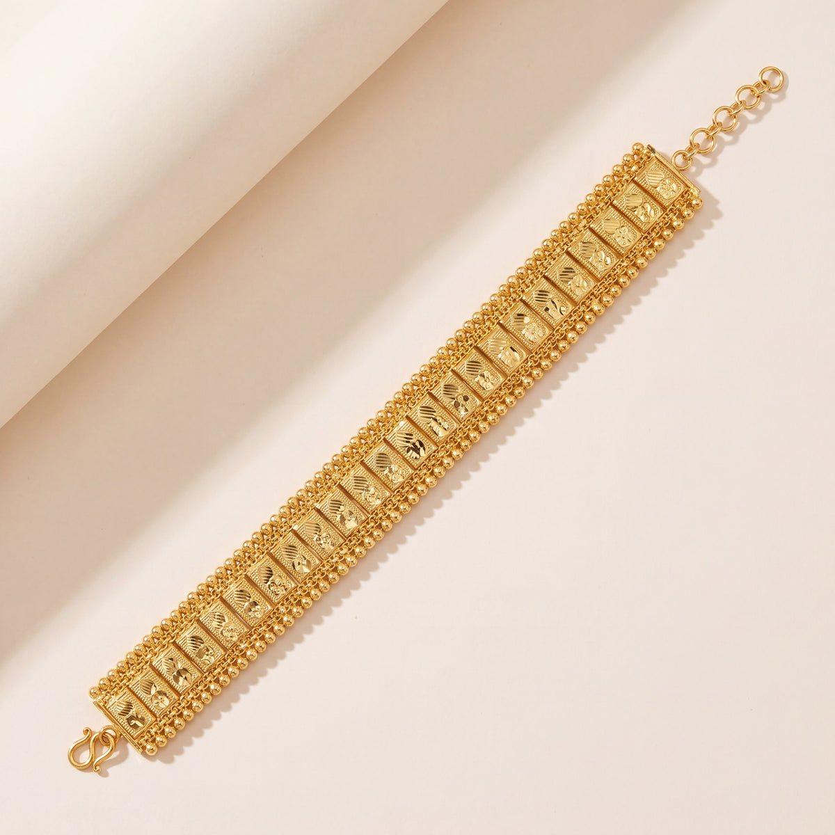1 Line Patta Bracelet (D24), 925 silver 24K gold plated