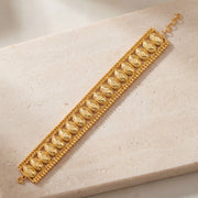 1 Line Patta Bracelet (D26) on travertine