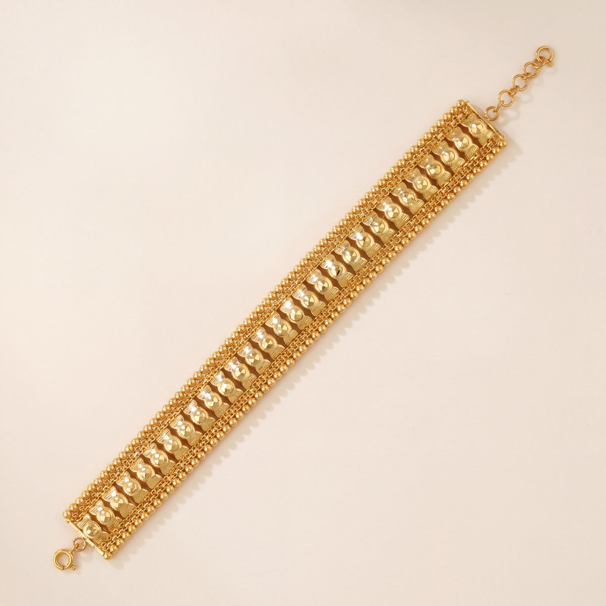 1 Line Patta Bracelet (D28), 925 silver 24K gold plated