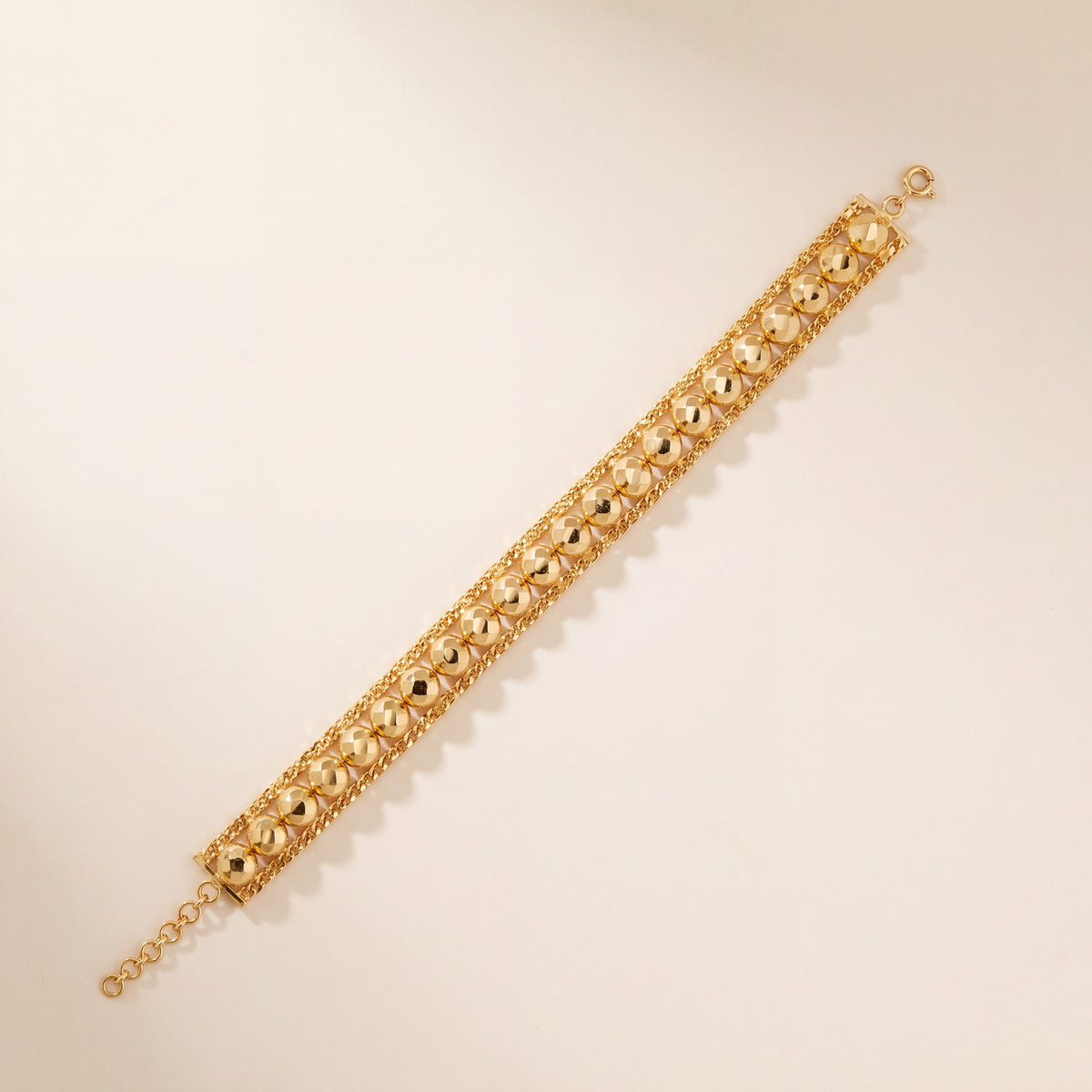 1 Line Patta Bracelet (D34), 925 silver 24K gold plated