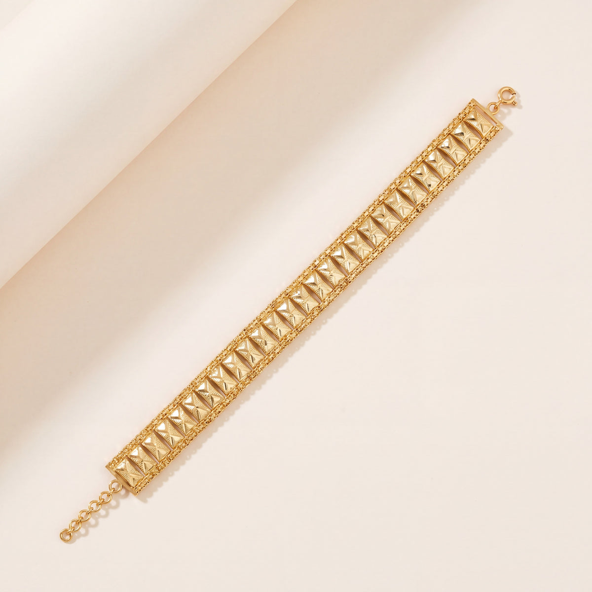 1 Line Patta Bracelet (D35), 925 silver 24K gold plated