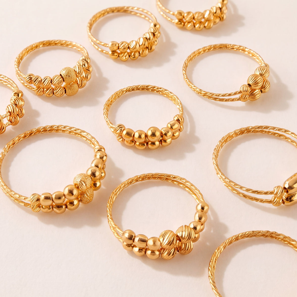 2 Line Beads Ring (D1) design detail