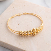 2 Line Kid's Beads Cuff Bracelet (D102) on travertine