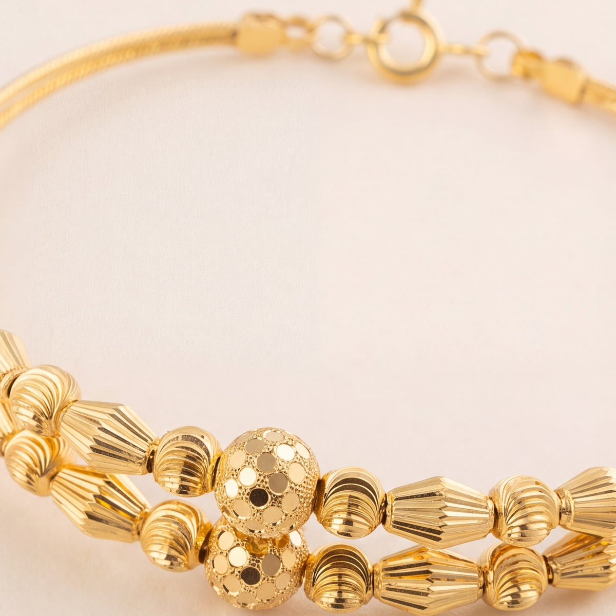 2 Line Kid's Beads Cuff Bracelet (D106) design detail
