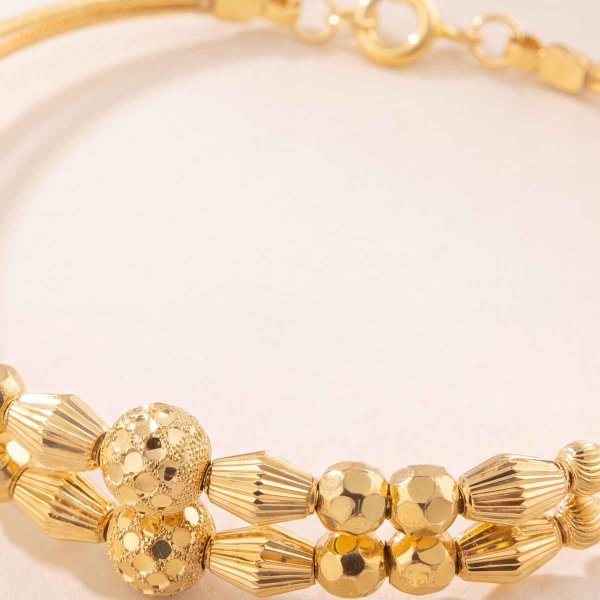 2 Line Kid's Beads Cuff Bracelet (D110) design detail
