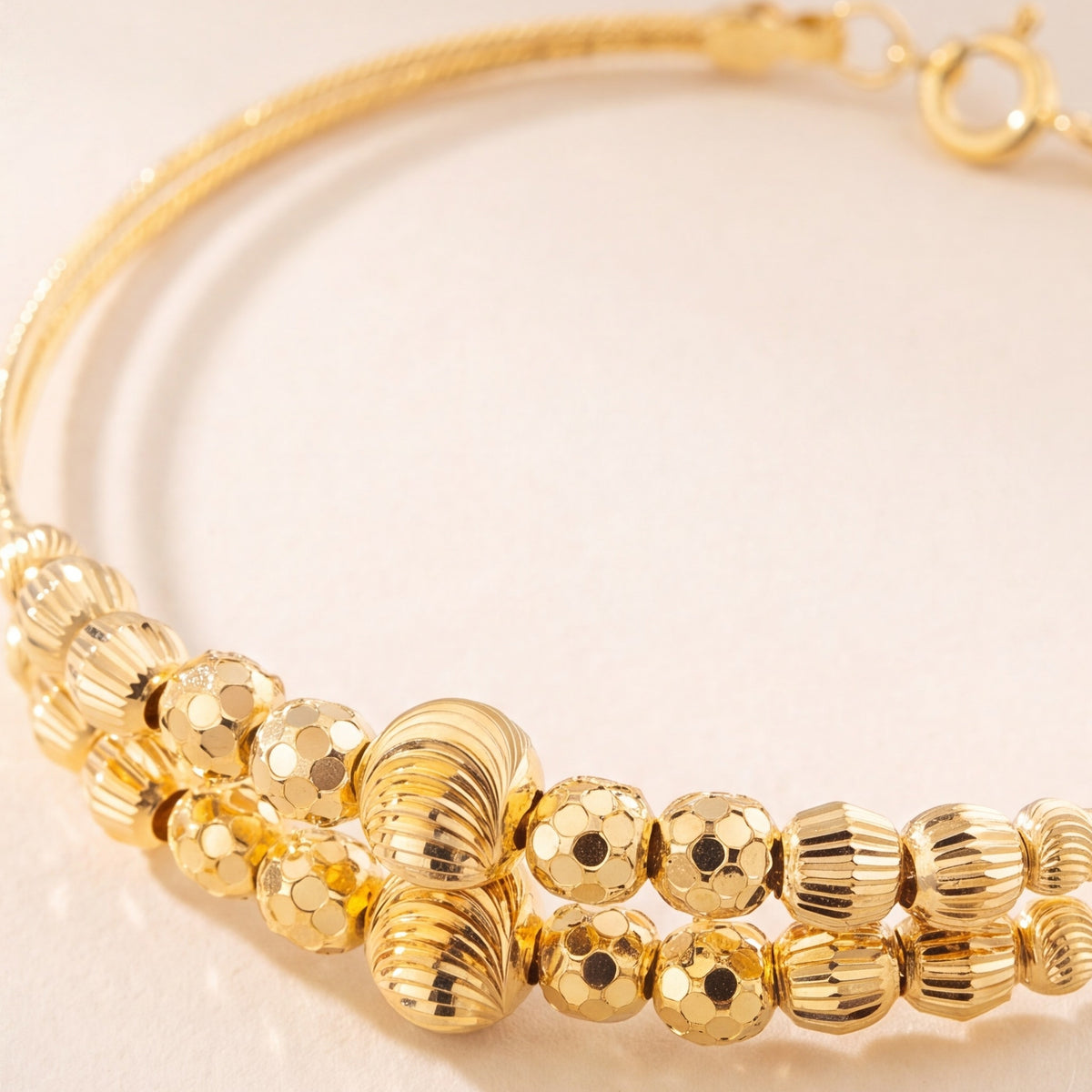 2 Line Kid's Beads Cuff Bracelet (D111) design detail
