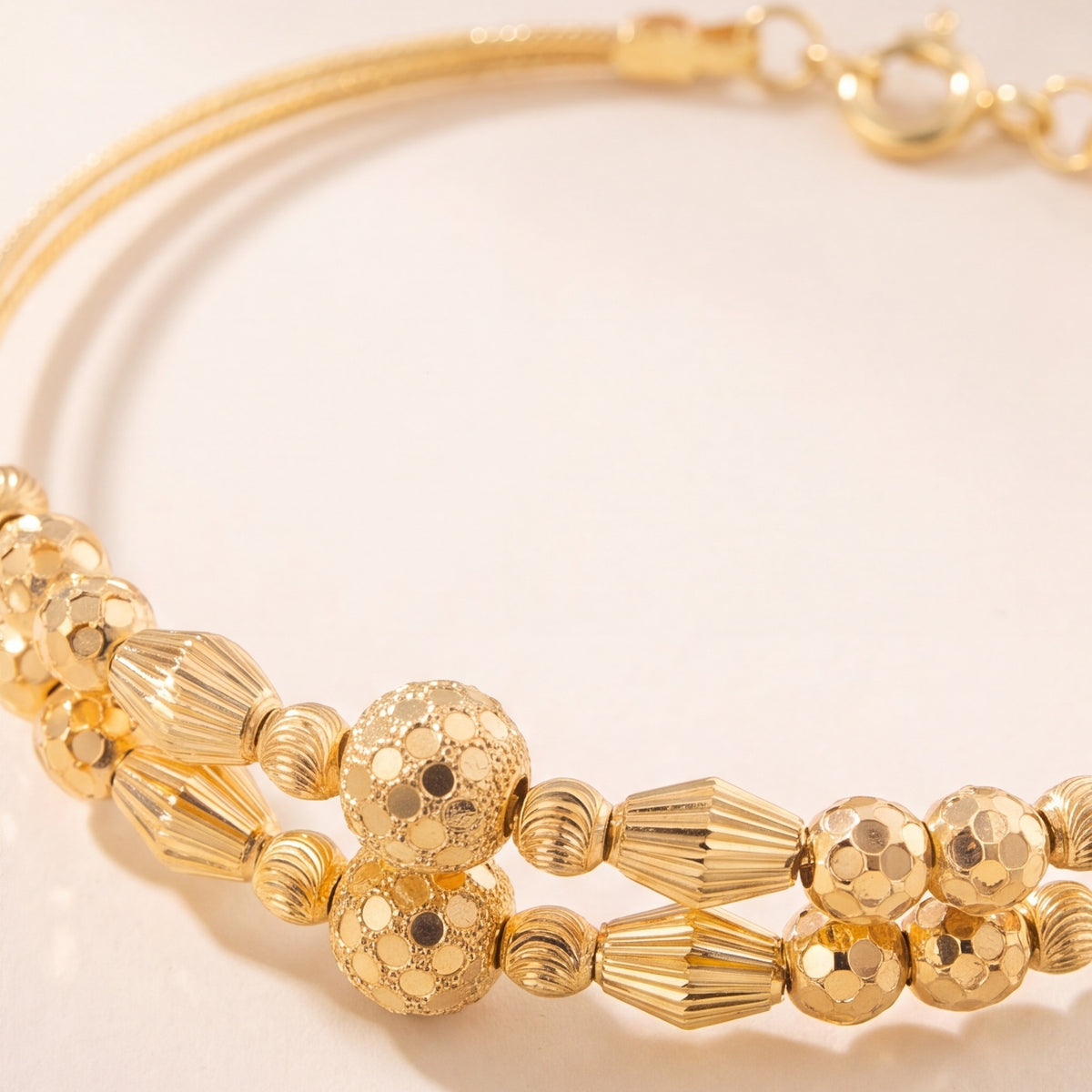 2 Line Kid's Beads Cuff Bracelet (D112) design detail