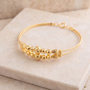 2 Line Kid's Beads Cuff Bracelet (D125) on travertine