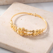 2 Line Kid's Beads Cuff Bracelet (D129) on travertine