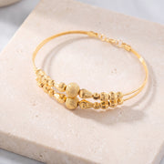 2 Line Kid's Beads Cuff Bracelet (D132) on travertine