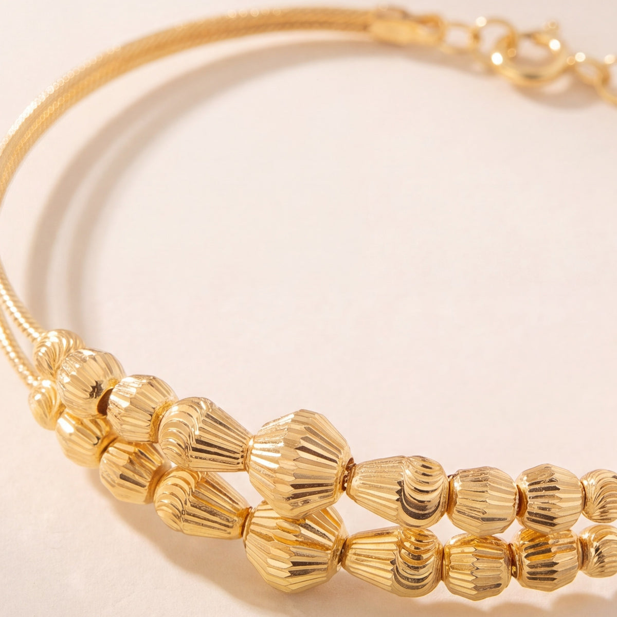 2 Line Kid's Beads Cuff Bracelet (D14) design detail