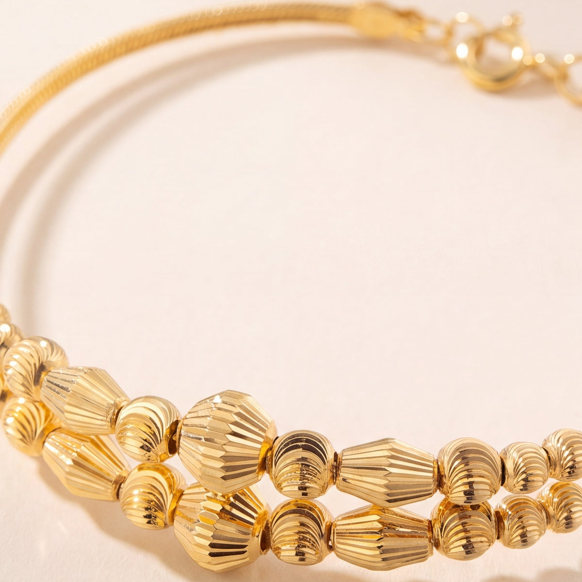 2 Line Kid's Beads Cuff Bracelet (D15) design detail
