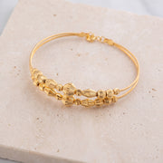 2 Line Kid's Beads Cuff Bracelet (D17) on travertine