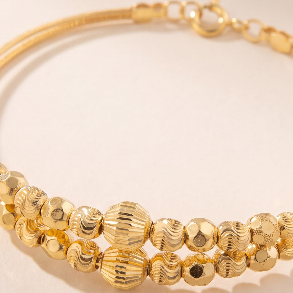 2 Line Kid's Beads Cuff Bracelet (D22) design detail