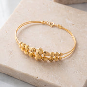 2 Line Kid's Beads Cuff Bracelet (D23) on travertine