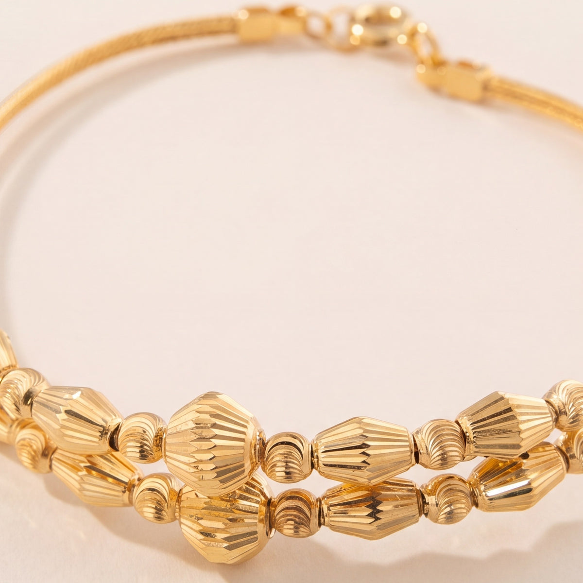 2 Line Kid's Beads Cuff Bracelet (D24) design detail