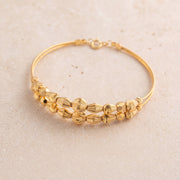 2 Line Kid's Beads Cuff Bracelet (D25) on travertine