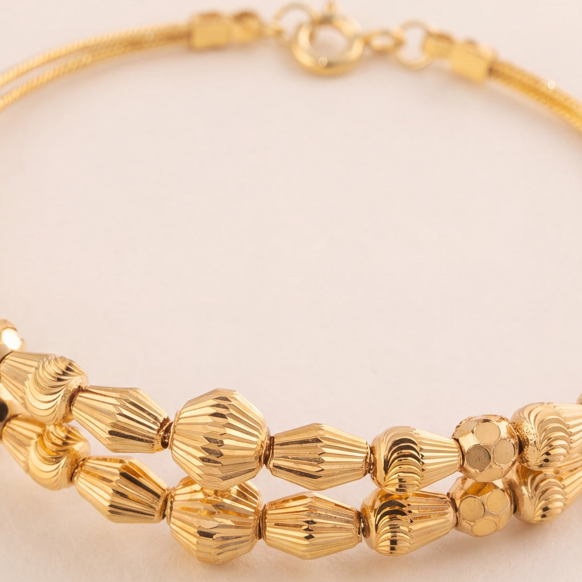 2 Line Kid's Beads Cuff Bracelet (D25) design detail