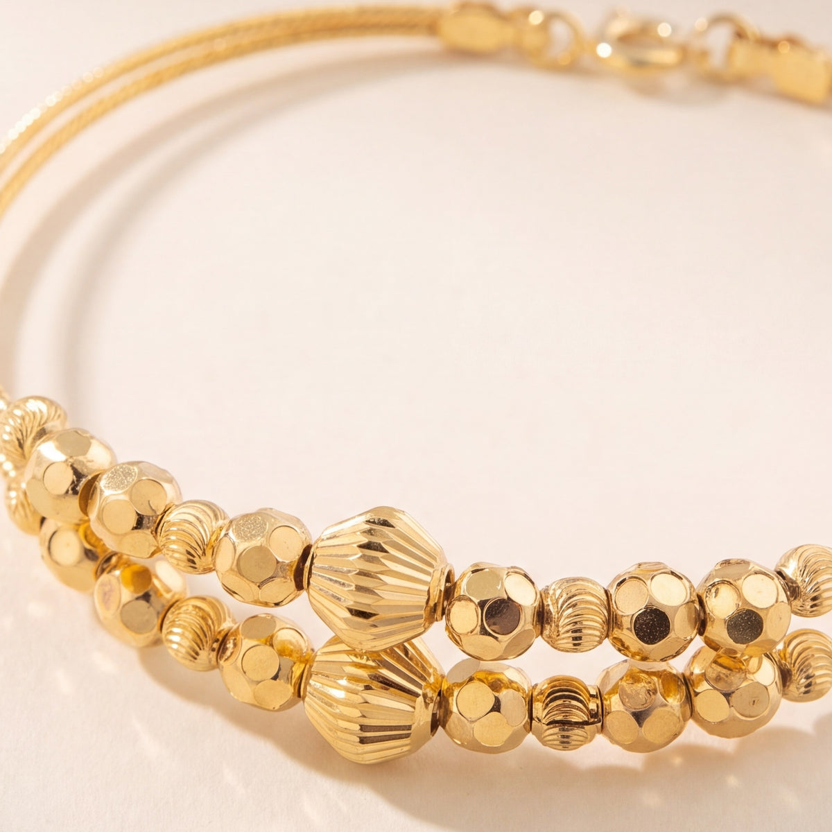 2 Line Kid's Beads Cuff Bracelet (D28) design detail