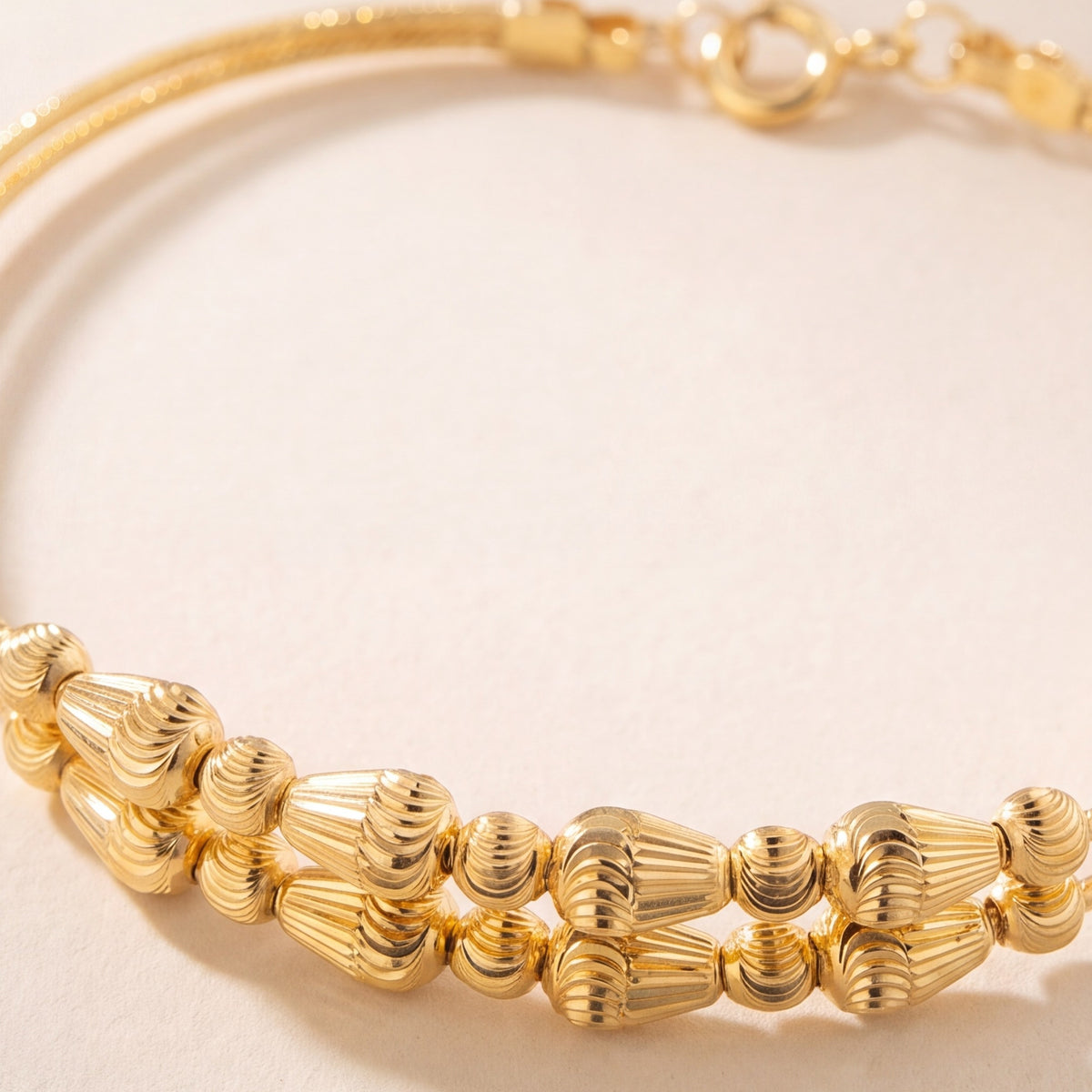 2 Line Kid's Beads Cuff Bracelet (D29) design detail