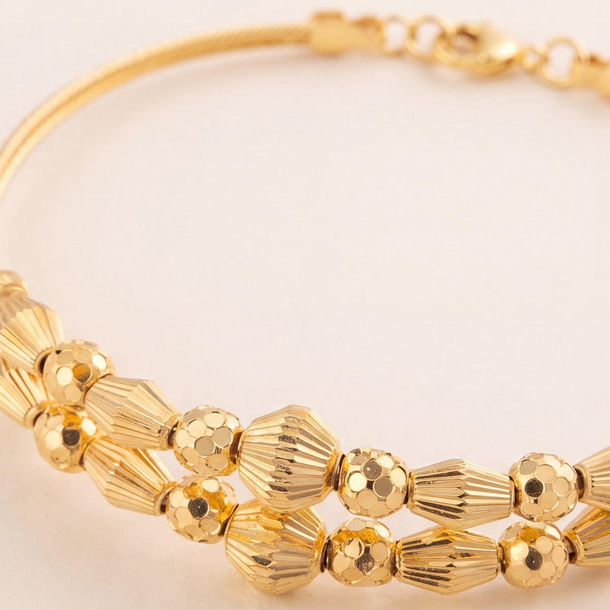 2 Line Kid's Beads Cuff Bracelet (D32) design detail