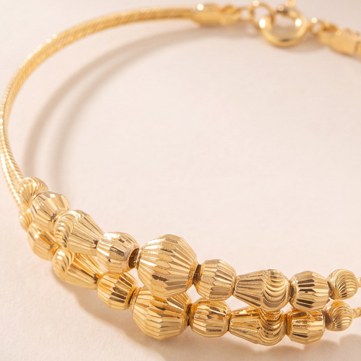 2 Line Kid's Beads Cuff Bracelet (D58) design detail