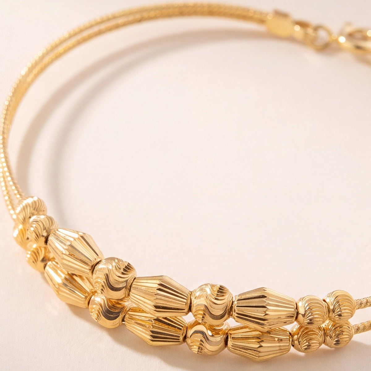 2 Line Kid's Beads Cuff Bracelet (D59) design detail