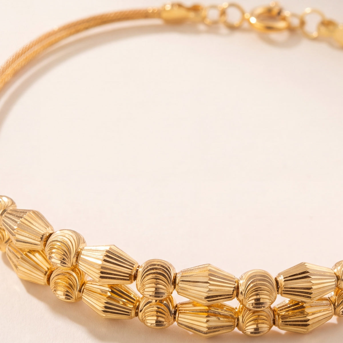 2 Line Kid's Beads Cuff Bracelet (D64) design detail