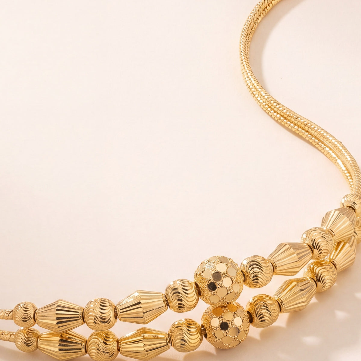 2 Line Kid's Beads Cuff Bracelet (D67) design detail